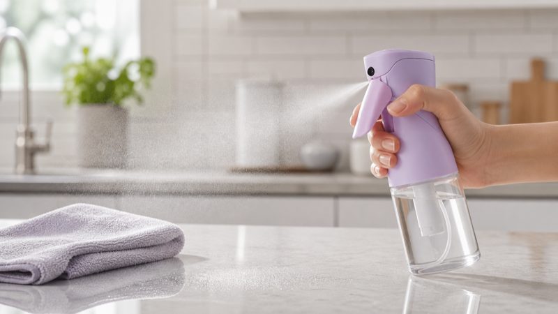 Cleaning & Sanitizing spray bottle application