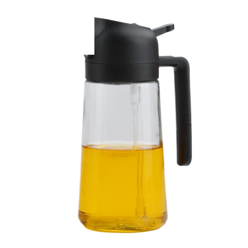 470ml Clear Glass 2-in-1 Oil Dispenser — 2 in 1 oil dispenser