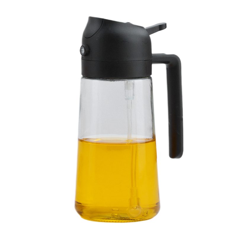 470ml Clear Glass 2-in-1 Oil Dispenser — 2 in 1 oil dispenser